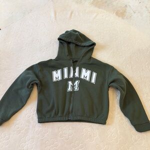 Girls Miami Green Zip-Up Hoodie